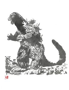 Godzilla 62 Sumi-e'