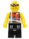 Minifig No: nba055  Name: Basketball Street Player, Tan Torso and black Legs #2