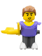 Minifig No: nba057  Name: McDonald's Sports Basketball Player - Lilac Torso and Dark Bluish Gray Base without Stickers