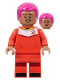 Minifig No: soc156  Name: Asisat Oshoala - Red Soccer Uniform