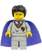 Minifig No: hp036  Name: Harry Potter - Gryffindor Shield Torso, Light Gray Legs, Medium Violet Cape