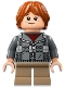 Minifig No: hp496  Name: Ron Weasley - Dark Bluish Gray Plaid Jacket, Dark Tan Short Legs