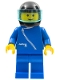 Minifig No: zip024  Name: Jacket with Zipper - Blue, Blue Legs, Black Helmet, Trans-Light Blue Visor