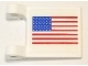 Part No: 2335pb214  Name: Flag 2 x 2 Square with United States Flag Pattern on Both Sides (Stickers) - Set 10029