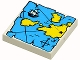 Part No: 3068px9  Name: Tile 2 x 2 with Map with Blue Water, Yellow Land, Ship, and Black Letter X Treasure Marker Pattern