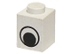 Part No: 3005pe1  Name: Brick 1 x 1 with Black and White Eye without Pupil Pattern