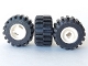 Part No: 6014bc01  Name: Wheel 11mm D. x 12mm, Hole Notched for Wheels Holder Pin with Black Tire 21mm D. x 12mm - Offset Tread Small Wide (6014b / 6015)