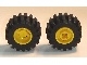 Part No: 6014bc03  Name: Wheel 11mm D. x 12mm, Hole Notched for Wheels Holder Pin with Black Tire Offset Tread Small Wide, Raised Groove (6014b / 60700)