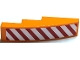 Part No: 61678pb003R  Name: Slope, Curved 4 x 1 with Red and White Danger Stripes Pattern Right Side (Sticker) - Set 7642