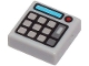 Part No: 3070pb174  Name: Tile 1 x 1 with Silver Keypad Buttons, Medium Azure Screen and Red Light (Calculator) Pattern