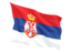 Serbia. Fluttering flag. Download icon.