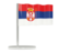 Serbia. Flag pin. Download icon.