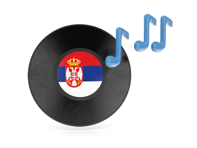 Music icon. Download flag icon of Serbia at PNG format