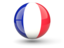 France. Sphere icon. Download icon.