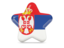 Serbia. Star icon. Download icon.