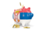 Serbia. Piggy bank. Download icon.