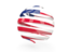 Liberia. Round 3d icon. Download icon.