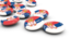 Serbia. Round buttons. Download icon.