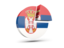 Serbia. Round diagram. Download icon.