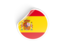 Spain. Round sticker. Download icon.