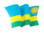 Rwanda. Waving flag. Download icon.