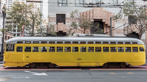 Premium Photo | Bus in city