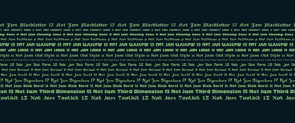 Not Jam Font Pack