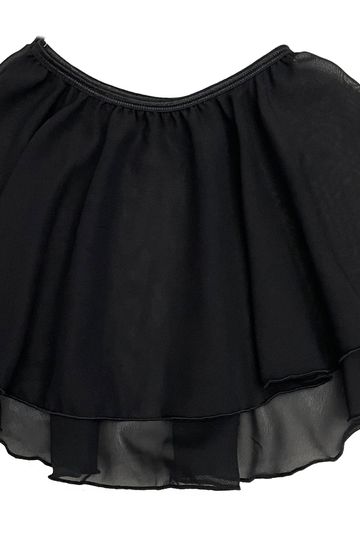 Black Chiffon Hi-Low Skirt