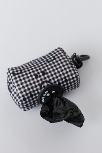 Happy Sad Gingham Dog Poop Bag Holder