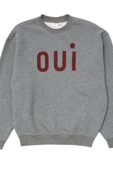 Oversized Sweatshirt- Oui Grey Melange