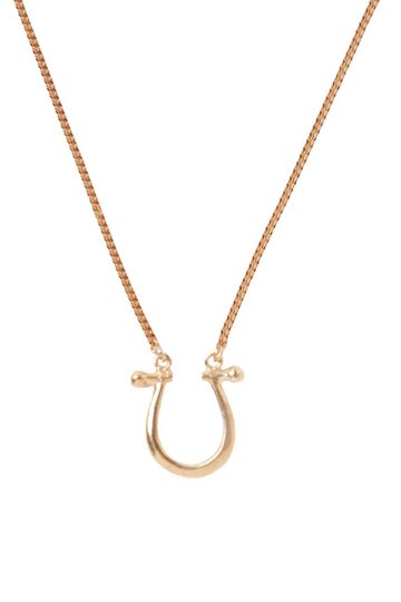 Horseshoe Necklace- Yellow Gold