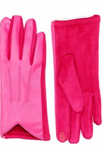 Leatherette Gloves - Rose