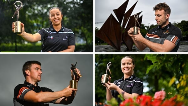 Clockwise from top left: Galway camogie player Dervla Higgins, Galway footballer Paul Conroy, Galway footballer Nicola Ward and Clare hurler Tony Kelly