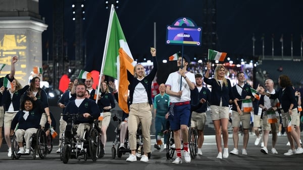 Team Ireland during the opening ceremony at Paris 2024