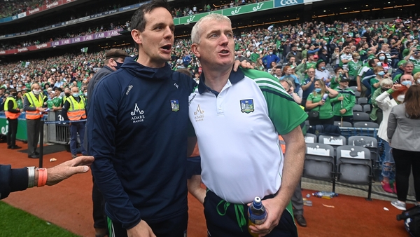 John Kiely (R) and coach Paul Kinnerk have led Limerick to five All-Ireland titles in the last six years