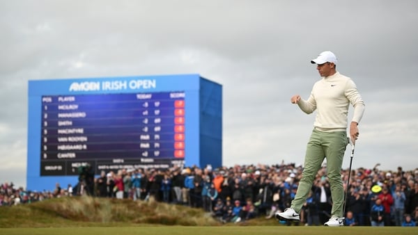 Rory McIlroy tops the leaderboard in Newcastle