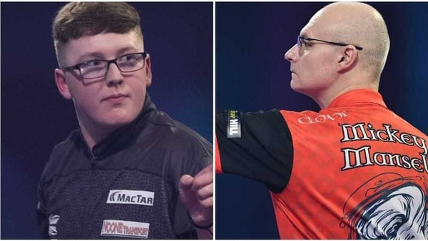 Keane Barry (l) and Mickey Mansell will join the battle for the Eric Bristow Trophy