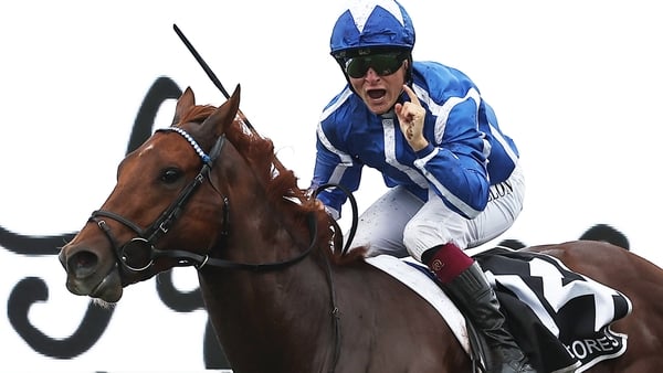 Cieren Fallon celebrates aboard Lake Forest after thier Sydney win