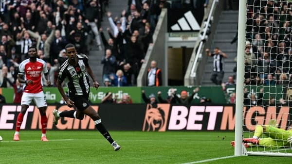 Aleksander Isak celebrates his winner