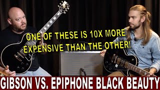 Video thumbnail for Gibson vs. Epiphone | The Black Beauty Duel. Is the Gibson worth 10x more?! by Alamo Music Center