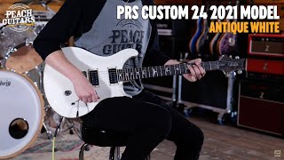 Video thumbnail for No Talking...Just Tones | PRS Custom 24 Antique White - 2021 Model Used by Peach Guitars