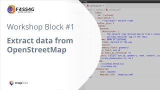 Extract data from OpenStreetMap | FOSS4G 2021 Workshop Block #1