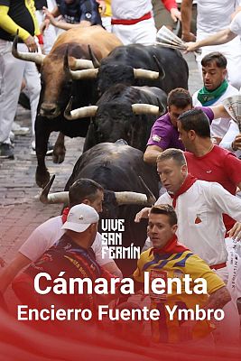 Cuarto encierro de San Fermín 2024 a cámara lenta