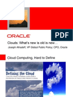 Clouds: What's New Is Old Is New : Joseph Alhadeff, VP Global Public Policy CPO, Oracle