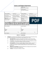 Software Maintenance and Support Agreement