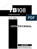 Takeuchi TB108 Operators Manual