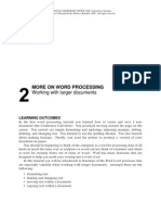 More On Word Processing: Working With Larger Documents