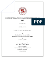 Nullity of Marriage Under Muslim Law