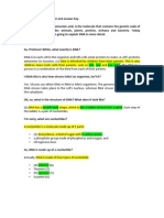 The Story of DNA - Script and Answer Key