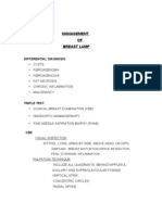 Management OF Breast Lump: Differential Diagnosis